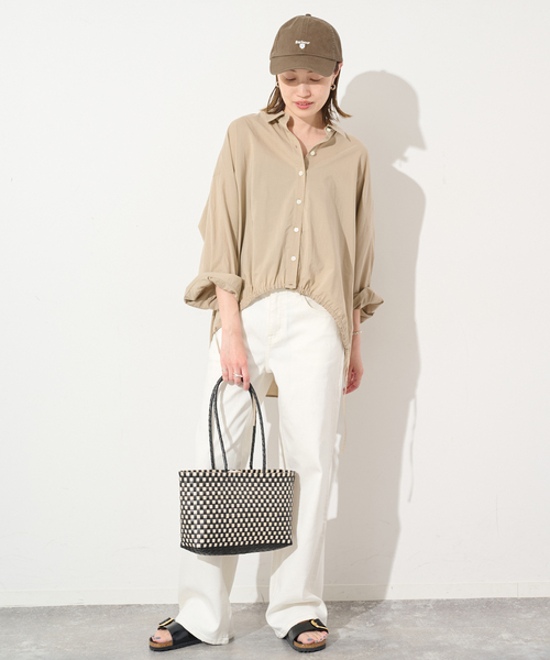 SLOBE IENA(スローブイエナ)の「《追加》NHE/ニエ ロングハンドルカゴバッグ S26004NGANGNG HA(かごバッグ・レディース・ブラック・FREE)」の21枚目の写真