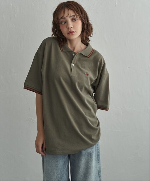 notch.（ノッチ）の「ＢＨＰＣリブラインカノコポロ（Tシャツ/カットソー・レディース・グリーン/ブラック/オリーブ/オフホワイト・M）」の3枚目の写真