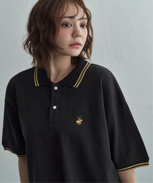 notch.（ノッチ）の「ＢＨＰＣリブラインカノコポロ（Tシャツ/カットソー・レディース・グリーン/ブラック/オリーブ/オフホワイト・M）」の2枚目の写真