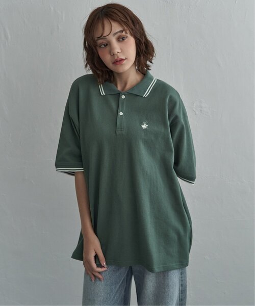 notch.（ノッチ）の「ＢＨＰＣリブラインカノコポロ（Tシャツ/カットソー・レディース・グリーン/ブラック/オリーブ/オフホワイト・M）」の21枚目の写真