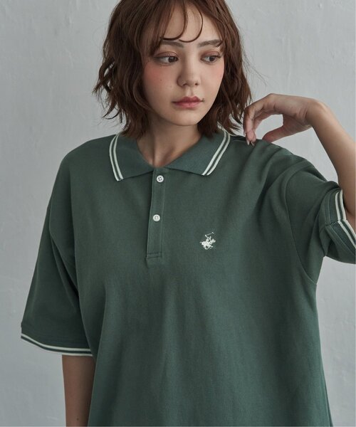 notch.（ノッチ）の「ＢＨＰＣリブラインカノコポロ（Tシャツ/カットソー・レディース・グリーン/ブラック/オリーブ/オフホワイト・M）」の19枚目の写真