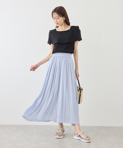 ROPE' PICNIC(ロペピクニック)の「八方映えニット ケープニットプルオーバー/UVカット・イージーケア(ニット/セーター・レディース・ブラック/ブラウン/オフホワイト/グリーン/ラベンダー・FREE)」の8枚目の写真