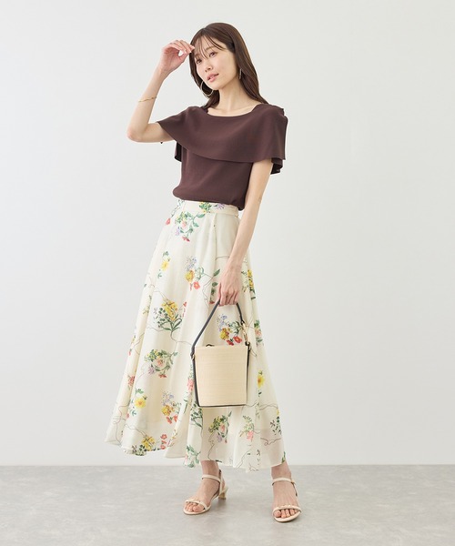 ROPE' PICNIC(ロペピクニック)の「八方映えニット ケープニットプルオーバー/UVカット・イージーケア(ニット/セーター・レディース・ブラック/ブラウン/オフホワイト/グリーン/ラベンダー・FREE)」の19枚目の写真