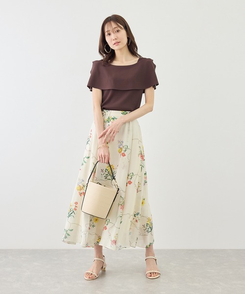 ROPE' PICNIC(ロペピクニック)の「八方映えニット ケープニットプルオーバー/UVカット・イージーケア(ニット/セーター・レディース・ブラック/ブラウン/オフホワイト/グリーン/ラベンダー・FREE)」の20枚目の写真