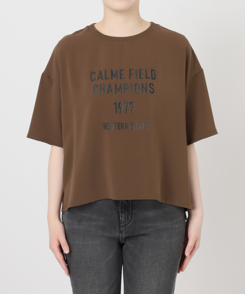 JOURNAL STANDARD relume（ジャーナルスタンダード　レリューム）の「《追加》2WAYジョーゼットロゴTEE（Tシャツ/カットソー・レディース・ダークブルー/ホワイト系その他/ブラウン/スミクロ・FREE）」の14枚目の写真
