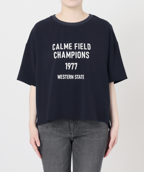 JOURNAL STANDARD relume（ジャーナルスタンダード　レリューム）の「《追加》2WAYジョーゼットロゴTEE（Tシャツ/カットソー・レディース・ダークブルー/ホワイト系その他/ブラウン/スミクロ・FREE）」の18枚目の写真