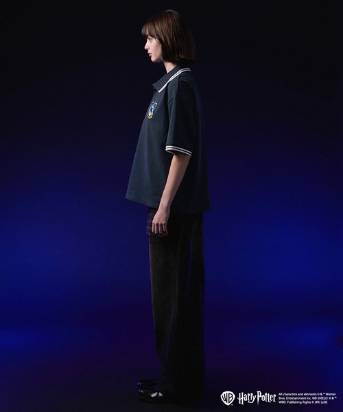VELNUS(ベルナス)の「【VELNUS】Harry Potter Embroidered Emblem Color-Block Short-Sleeve Polo Shirt/ハリー・ポッター 刺繍エンブレム 配色半袖ポロシャツ(ポロシャツ・メンズ・グリーン/ベージュ/ネイビー/レッド・S/L/M)」の7枚目の写真