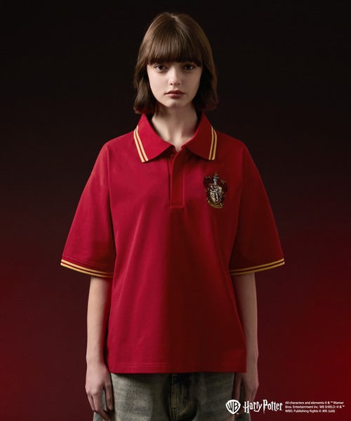 VELNUS(ベルナス)の「【VELNUS】Harry Potter Embroidered Emblem Color-Block Short-Sleeve Polo Shirt/ハリー・ポッター 刺繍エンブレム 配色半袖ポロシャツ(ポロシャツ・メンズ・グリーン/ベージュ/ネイビー/レッド・S/L/M)」の8枚目の写真