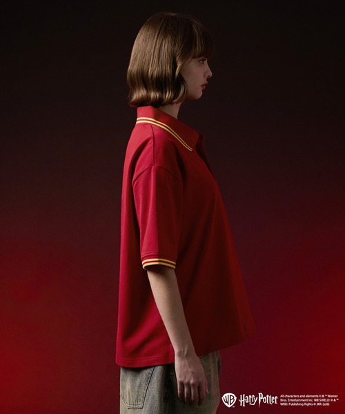 VELNUS(ベルナス)の「【VELNUS】Harry Potter Embroidered Emblem Color-Block Short-Sleeve Polo Shirt/ハリー・ポッター 刺繍エンブレム 配色半袖ポロシャツ(ポロシャツ・メンズ・グリーン/ベージュ/ネイビー/レッド・S/L/M)」の9枚目の写真