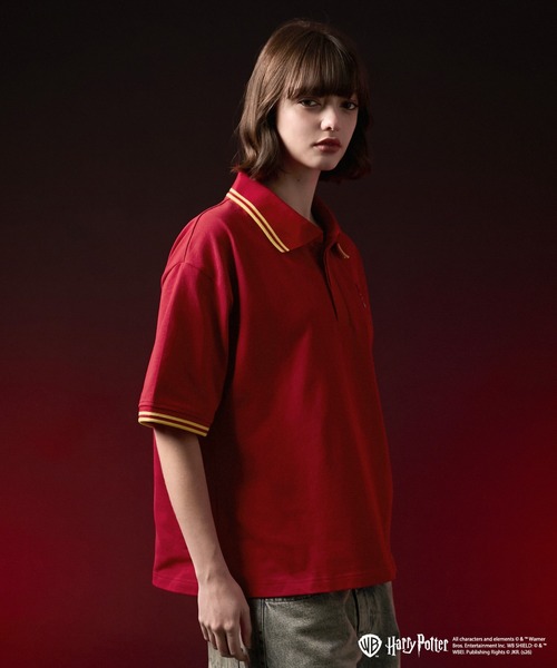 VELNUS(ベルナス)の「【VELNUS】Harry Potter Embroidered Emblem Color-Block Short-Sleeve Polo Shirt/ハリー・ポッター 刺繍エンブレム 配色半袖ポロシャツ(ポロシャツ・メンズ・グリーン/ベージュ/ネイビー/レッド・S/L/M)」の12枚目の写真