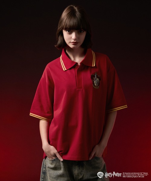 VELNUS(ベルナス)の「【VELNUS】Harry Potter Embroidered Emblem Color-Block Short-Sleeve Polo Shirt/ハリー・ポッター 刺繍エンブレム 配色半袖ポロシャツ(ポロシャツ・メンズ・グリーン/ベージュ/ネイビー/レッド・S/L/M)」の15枚目の写真