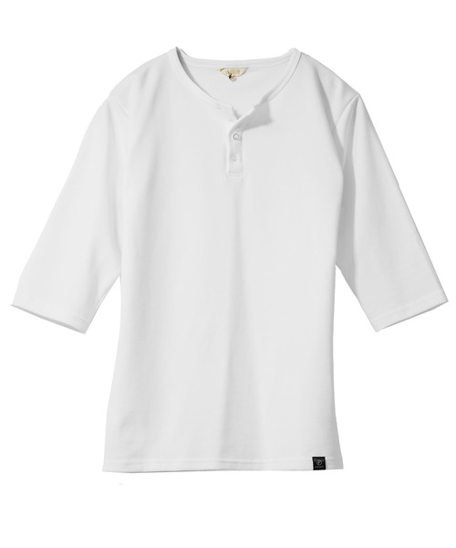 JOKER(ジョーカー)の「【極】プレミアムヘンリーネックTシャツ メンズ 半袖 7分袖 カットソー 夏服(Tシャツ/カットソー・メンズ・ブラック/ホワイト/ネイビー/オリーブ/オリーブ系1/ホワイト系1/ネイビー系1/ブラック系1・S/XL/L/M/XXL)」の14枚目の写真