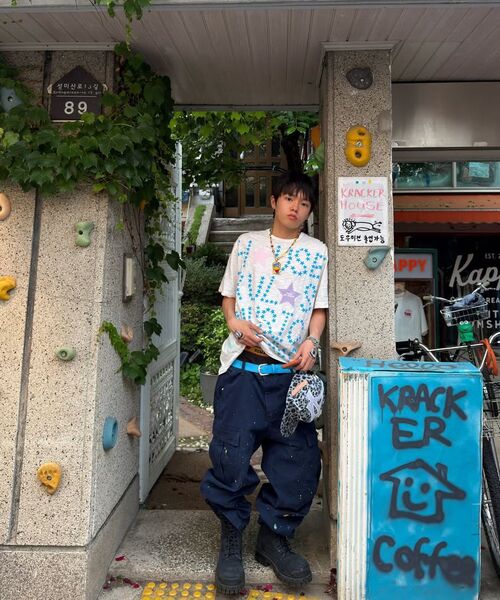 GARMENTS FAB（ガーメンツファブ）の「Washed Cargo Painted Pants (BLACK)（その他パンツ・レディース・その他・MEDIUM/LARGE）」の12枚目の写真