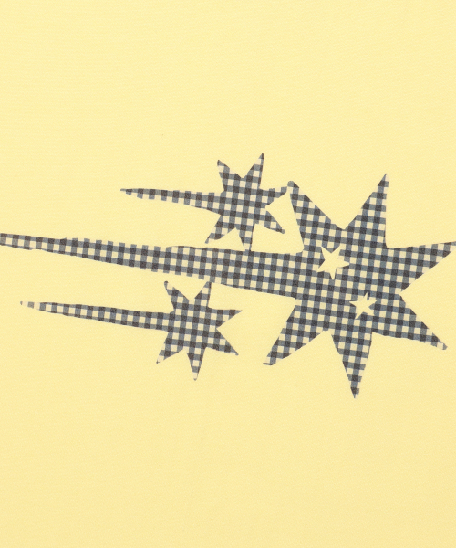 NICE GHOST CLUB(ナイスゴーストクラブ)の「CHECK 3STAR BASIC RINGER TEE_YELLOW(NG2GMUT537A)(Tシャツ/カットソー・レディース・イエロー・SMALL/MEDIUM/LARGE)」の2枚目の写真