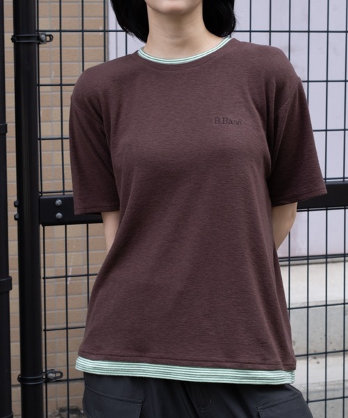 BROKEN BASE（ブロークンベース）の「assorted layered Tee / アソートレイヤードTee（Tシャツ/カットソー・メンズ・ブラウン/ネイビー/チャコール・LARGE/MEDIUM）」の15枚目の写真