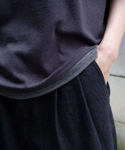 BROKEN BASE（ブロークンベース）の「assorted layered Tee / アソートレイヤードTee（Tシャツ/カットソー・メンズ・ブラウン/ネイビー/チャコール・LARGE/MEDIUM）」の17枚目の写真
