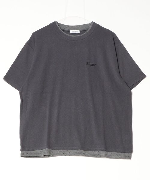 BROKEN BASE（ブロークンベース）の「assorted layered Tee / アソートレイヤードTee（Tシャツ/カットソー・メンズ・ブラウン/ネイビー/チャコール・LARGE/MEDIUM）」の4枚目の写真