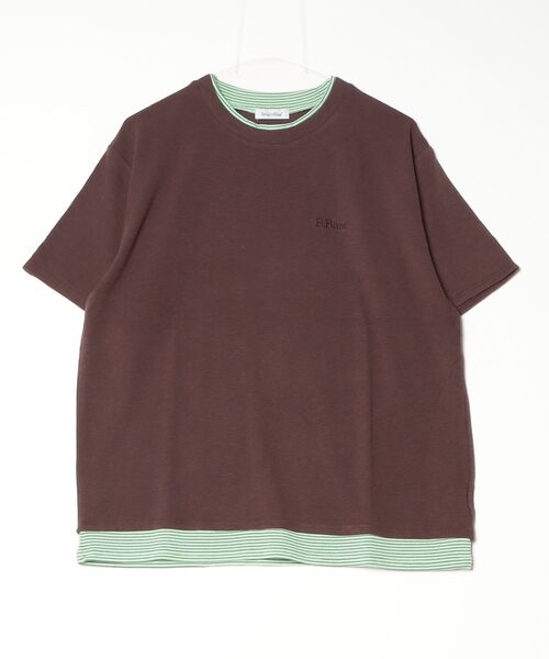 BROKEN BASE（ブロークンベース）の「assorted layered Tee / アソートレイヤードTee（Tシャツ/カットソー・メンズ・ブラウン/ネイビー/チャコール・LARGE/MEDIUM）」の5枚目の写真
