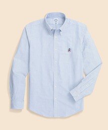 BROOKS BROTHERS | 【アメリカ建国250th記念】オックスフォード 星条旗GFロゴ キャンディストライプ ポロカラーシャツ Regular Fit(シャツ/ブラウス)
