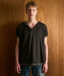 CAMPHOR WOOD（カンファーウッド）の「2PIECE HENLEY-NECK H/S TEE / 2ピースパックヘンリーネックH/S Tシャツ（Tシャツ/カットソー）」