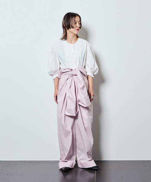 CITYSHOP(シティーショップ)の「《追加2》SHIRT ジャンプスーツ(つなぎ/オールインワン・レディース・ピンク/ブラック・36/38)」の3枚目の写真