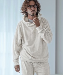 mpa4173-Ribbed Bonded Brushed Pullover Hoodie プルオーバーパーカー(MGN-263-031)