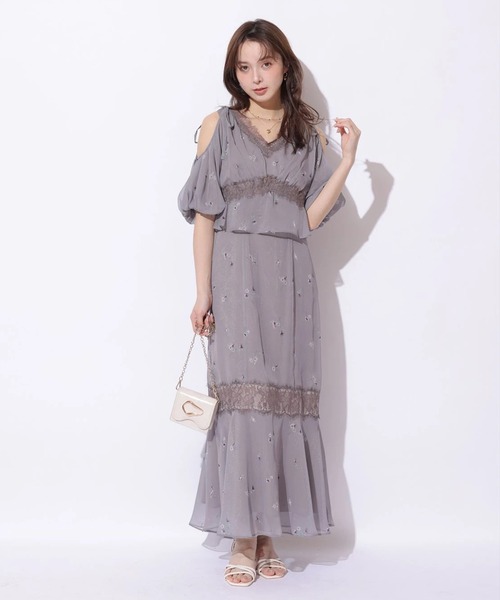 Mystrada(マイストラーダ)の「フラワーレースワンピース(ワンピース・レディース・モカ/ブラック・38/36)」の13枚目の写真