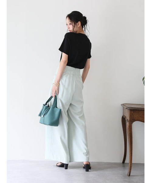 fifth(フィフス)の「にこちゃん刺しゅうベーシックTシャツ(Tシャツ/カットソー・レディース・ホワイト/ブラック・M)」の20枚目の写真