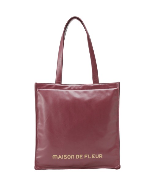Maison de FLEUR(メゾンドフルール)の「ファスナー付きキャリーオンスクエアトート(トートバッグ・レディース・ブラック/ライトピンク/ラベンダー/ボルドー/ライトブルー・FREE)」の17枚目の写真