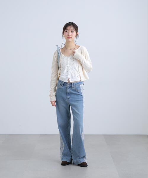 FREE'S MART(フリーズマート)の「◆ベロアリブカーディガン(Tシャツ/カットソー・レディース・ホワイト/ブラウン/ピンク・FREE)」の20枚目の写真