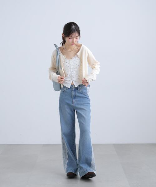 FREE'S MART(フリーズマート)の「◆ベロアリブカーディガン(Tシャツ/カットソー・レディース・ホワイト/ブラウン/ピンク・FREE)」の21枚目の写真