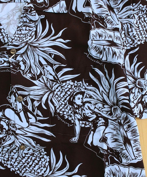 AVIREX（アヴィレックス）の「ALOHA SHIRT-PIN-UP＆PINEAPPLE-（シャツ/ブラウス・メンズ・エメラルド/ダークブラウン・XXL/XL/L/M）」の12枚目の写真