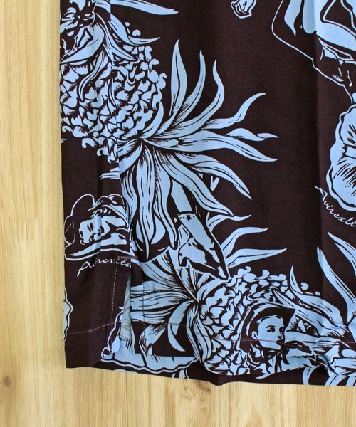 AVIREX（アヴィレックス）の「ALOHA SHIRT-PIN-UP＆PINEAPPLE-（シャツ/ブラウス・メンズ・エメラルド/ダークブラウン・XXL/XL/L/M）」の14枚目の写真