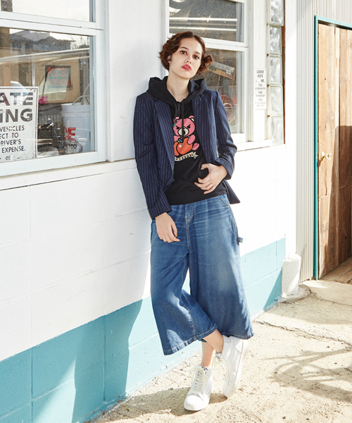 HYSTERIC GLAMOUR（ヒステリックグラマー）の「CHERRY BEAR pt PK（パーカー・レディース・ホワイト/チャコールグレー/ブラック・FREE）」の5枚目の写真