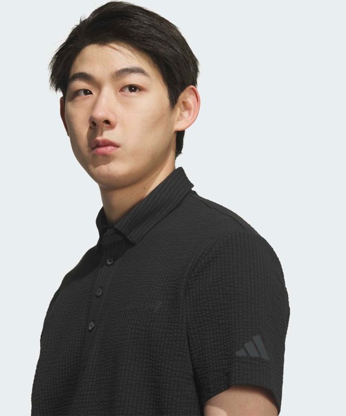 adidas(アディダス)の「シアサッカー半袖ポロ【adidas Golf/アディダスゴルフ】(ポロシャツ・メンズ・ブラック・X-LARGE/SMALL/XX-LARGE/3XL/MEDIUM/LARGE)」の5枚目の写真