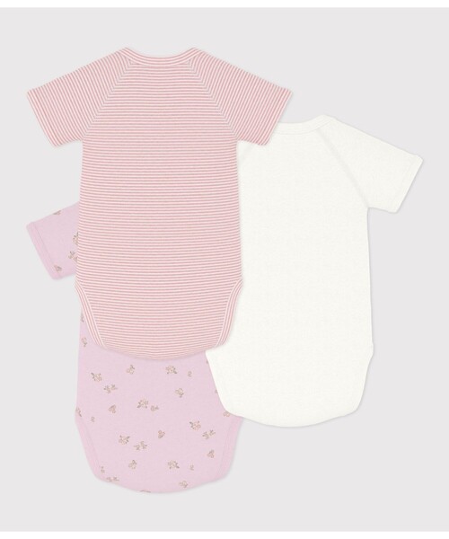 PETIT BATEAU(プチバトー)の「プリント半袖あわせボディ3枚組(肌着・キッズ・その他1・NewBorn/6MONTH/3MONTH/12MONTH)」の3枚目の写真