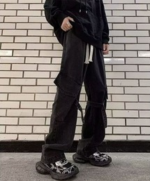 ヴィンテージウォッシュ ニーベルト カーゴデニムパンツ WO26W7PT07