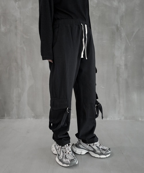 WESTBOY(ウエストボーイ)の「ヴィンテージウォッシュ ニーベルト カーゴデニムパンツ WO26W7PT07(デニムパンツ・メンズ・ブラック/ブルー・M/L/XL)」の9枚目の写真