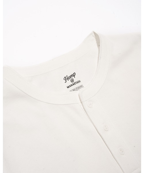 MANASTASH(マナスタッシュ)の「HEMP@by manastash/HEMP DAYS S/S TEE HENLEY(Tシャツ/カットソー・メンズ・ホワイト/ミント/ライトグレー/モカ/チャコールグレー・MEDIUM/LARGE/X-LARGE)」の6枚目の写真