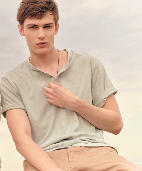 MANASTASH(マナスタッシュ)の「HEMP@by manastash/HEMP DAYS S/S TEE HENLEY(Tシャツ/カットソー・メンズ・ホワイト/ミント/ライトグレー/モカ/チャコールグレー・MEDIUM/LARGE/X-LARGE)」の9枚目の写真