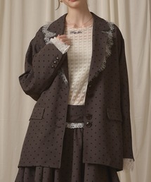 hazyl（ヘイジル）の「lace tailored jacket / レーステーラードジャケット（テーラードジャケット）」