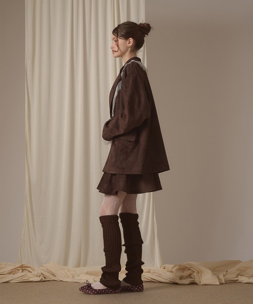 hazyl(ヘイジル)の「lace tailored jacket / レーステーラードジャケット(テーラードジャケット・レディース・グレー/キャメル/ブラウン・フリー)」の4枚目の写真