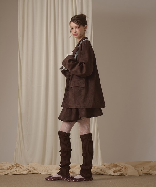 hazyl(ヘイジル)の「lace tailored jacket / レーステーラードジャケット(テーラードジャケット・レディース・グレー/キャメル/ブラウン・フリー)」の5枚目の写真