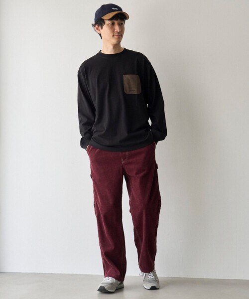 coen(コーエン)の「【Tough&Soft】布帛ポケット付き長袖Tシャツ(Tシャツ/カットソー・メンズ・ホワイト/ブラック・S/M/L/XL)」の10枚目の写真