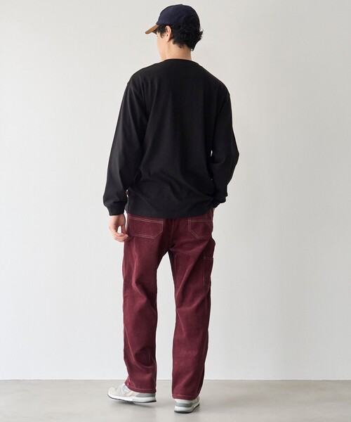 coen(コーエン)の「【Tough&Soft】布帛ポケット付き長袖Tシャツ(Tシャツ/カットソー・メンズ・ホワイト/ブラック・S/M/L/XL)」の12枚目の写真