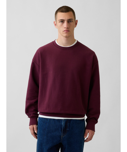 GAP(ギャップ)の「オーバーサイズ フレンチテリー スウェットシャツ(スウェット・メンズ・ヘザーグレー/レッド/ネイビー/ブルー系その他2/グリーン・XS/S/M/L/XL)」の1枚目の写真