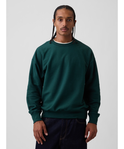GAP(ギャップ)の「オーバーサイズ フレンチテリー スウェットシャツ(スウェット・メンズ・ヘザーグレー/レッド/ネイビー/ブルー系その他2/グリーン・XS/S/M/L/XL)」の3枚目の写真