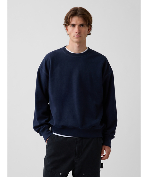 GAP(ギャップ)の「オーバーサイズ フレンチテリー スウェットシャツ(スウェット・メンズ・ヘザーグレー/レッド/ネイビー/ブルー系その他2/グリーン・XS/S/M/L/XL)」の5枚目の写真