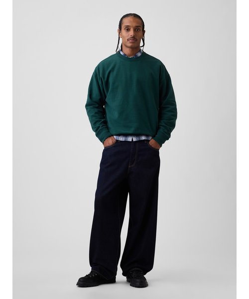 GAP(ギャップ)の「オーバーサイズ フレンチテリー スウェットシャツ(スウェット・メンズ・ヘザーグレー/レッド/ネイビー/ブルー系その他2/グリーン・XS/S/M/L/XL)」の18枚目の写真