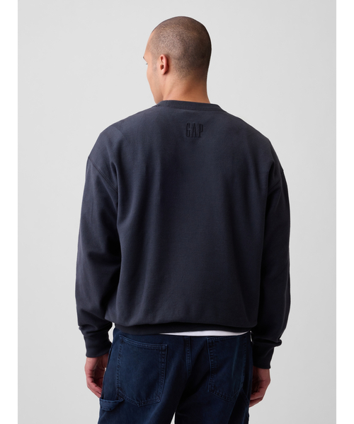 GAP(ギャップ)の「オーバーサイズ フレンチテリー スウェットシャツ(スウェット・メンズ・ヘザーグレー/レッド/ネイビー/ブルー系その他2/グリーン・XS/S/M/L/XL)」の20枚目の写真